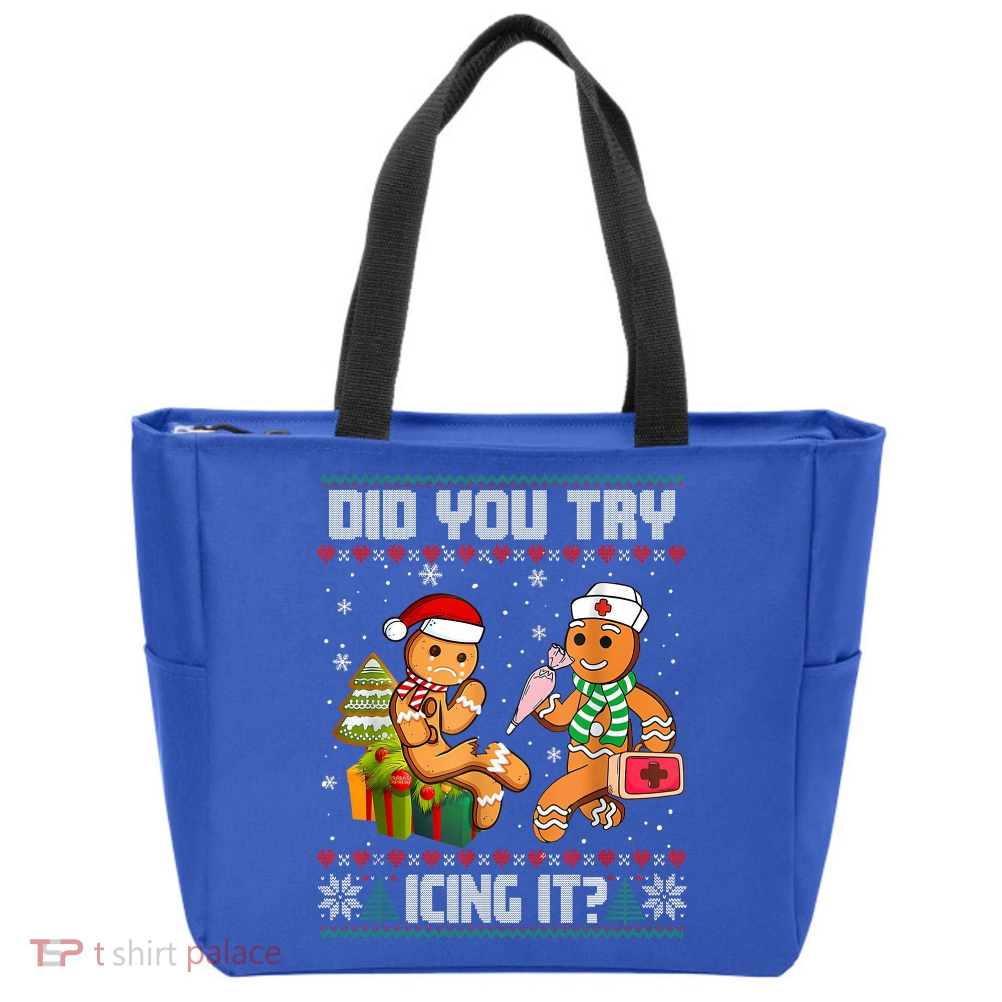 Did You Try Icing It Funny Gingerbread Christmas Holiday Tote Bag