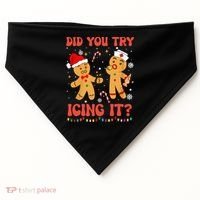 Did You Try Icing It Christmas Nurse Gingerbread  USA-Made Doggie Bandana thumb 0