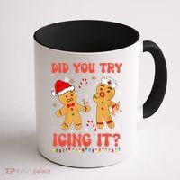 Did You Try Icing It Christmas Nurse Gingerbread  Coffee Mug thumb 1