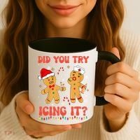 Did You Try Icing It Christmas Nurse Gingerbread  Coffee Mug thumb 3