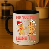 Did You Try Icing It Christmas Nurse Gingerbread  Coffee Mug thumb 4