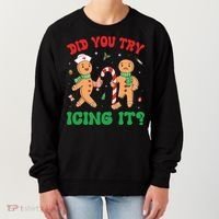 Did You Try Icing It Retro Christmas Gingerbread Nurse Squad Women's Sweatshirt thumb 0