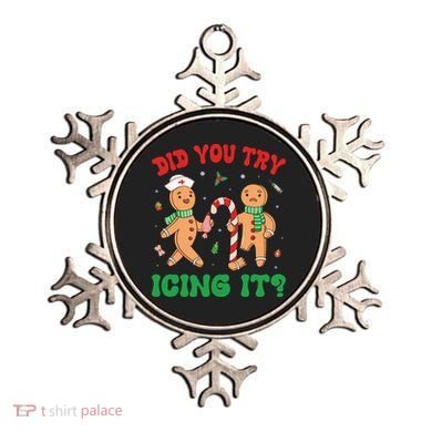 Did You Try Icing It Retro Christmas Gingerbread Nurse Squad Ornament