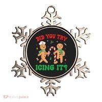 Did You Try Icing It Retro Christmas Gingerbread Nurse Squad Ornament thumb 0