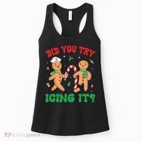 Did You Try Icing It Retro Christmas Gingerbread Nurse Squad Women's Tank Top thumb 0