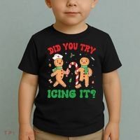 Did You Try Icing It Retro Christmas Gingerbread Nurse Squad Toddler T-Shirt thumb 2