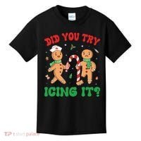 Did You Try Icing It Retro Christmas Gingerbread Nurse Squad Kids T-Shirt thumb 0