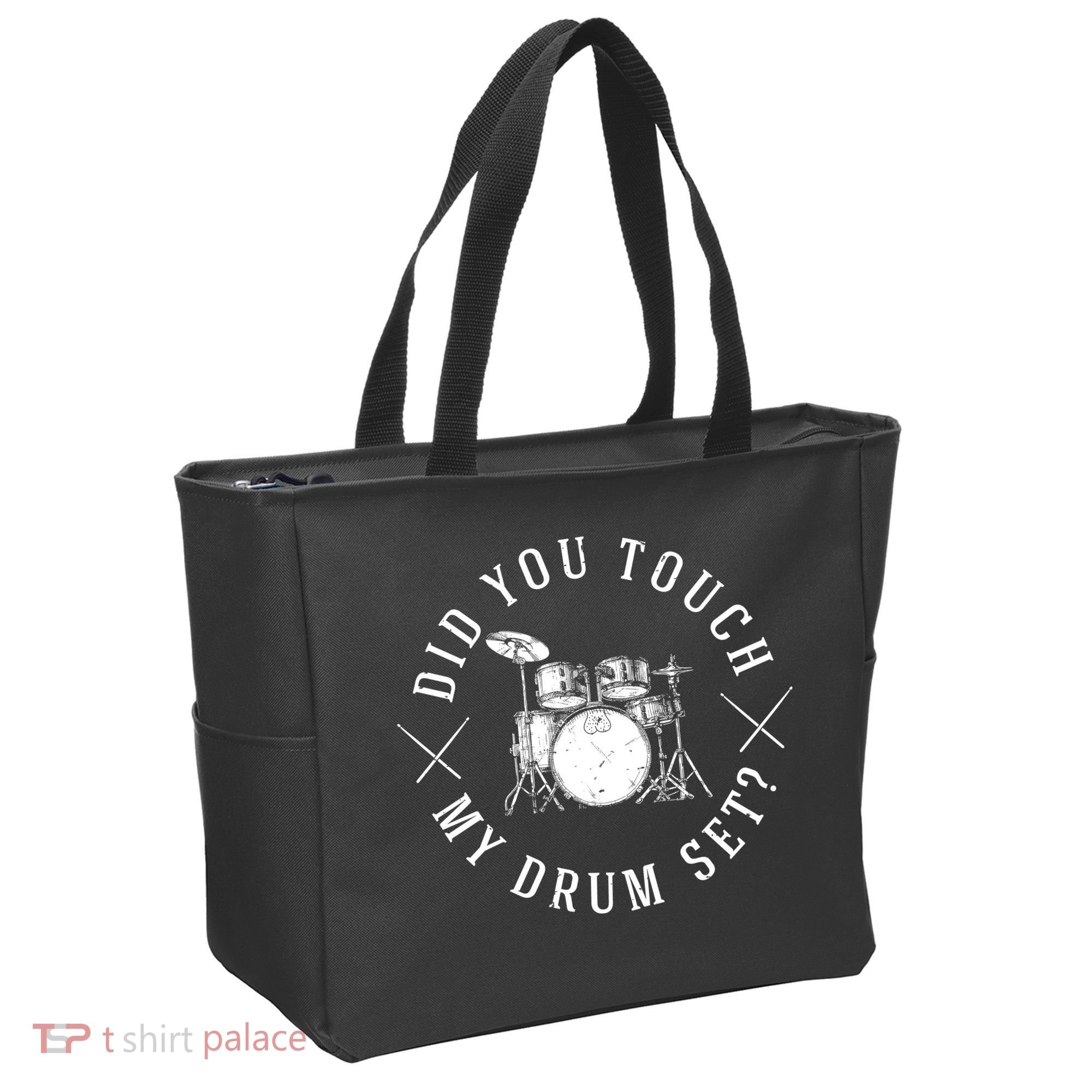 Did You Touch My Drum Set Funny Tote Bag