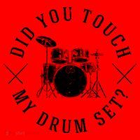Did You Touch My Drum Set Funny Santa Hat thumb 1