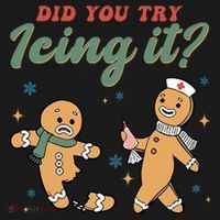 Did You Try Icing It Funny Gingerbread Funny Christmas Backpack thumb 2