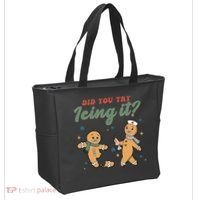Did You Try Icing It Funny Gingerbread Funny Christmas Tote Bag thumb 2