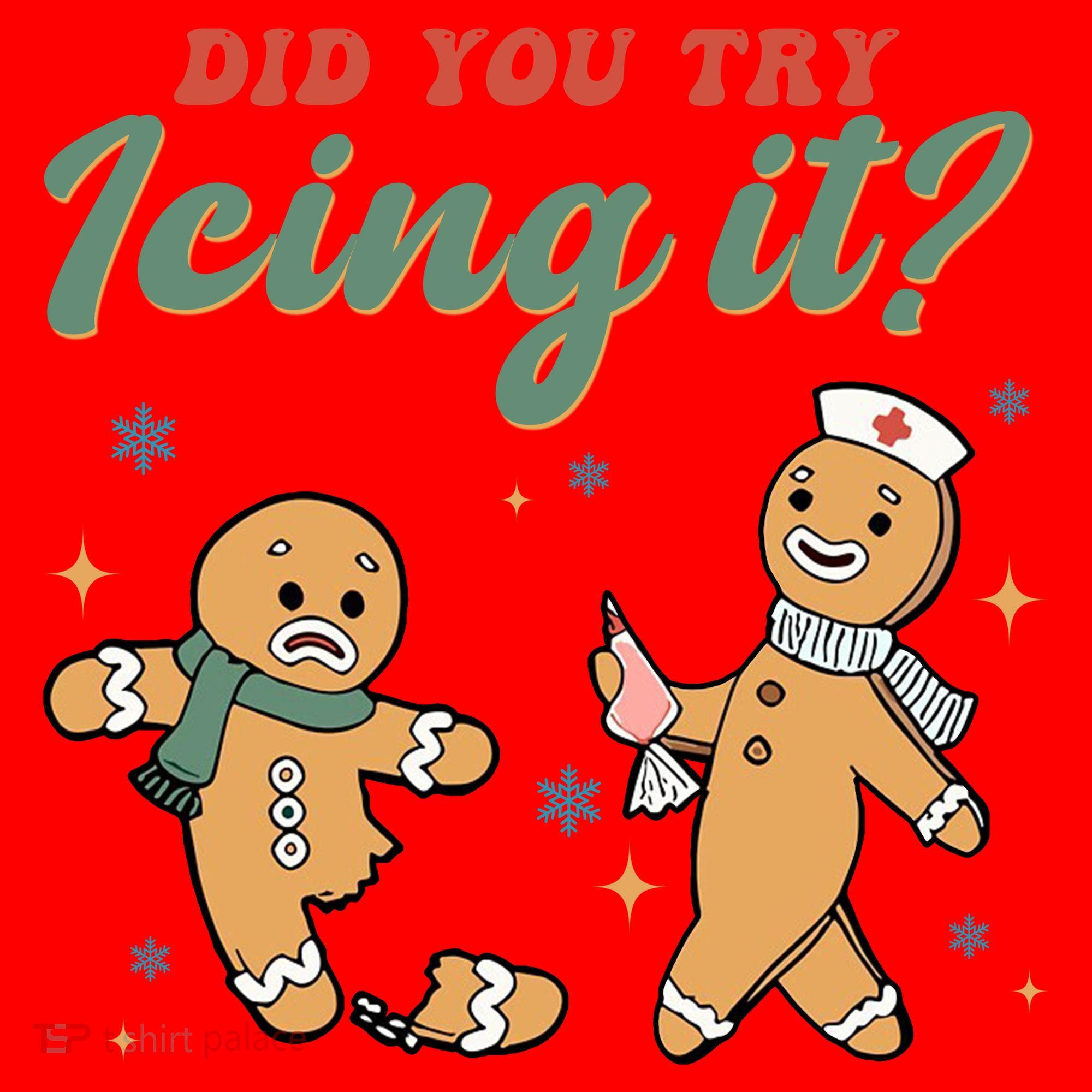 Did You Try Icing It Funny Gingerbread Funny Christmas Santa Hat
