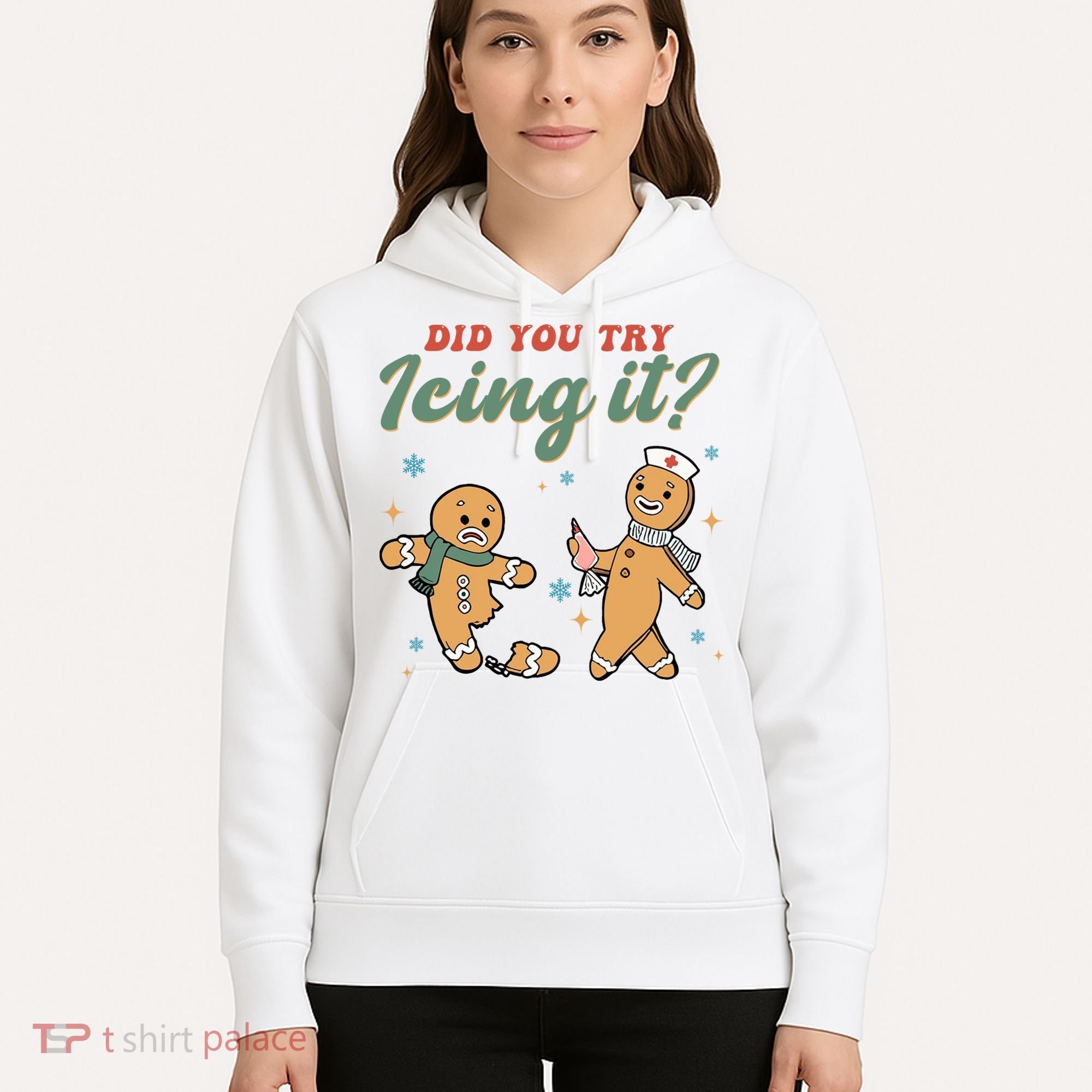 Did You Try Icing It Funny Gingerbread Funny Christmas Hoodie