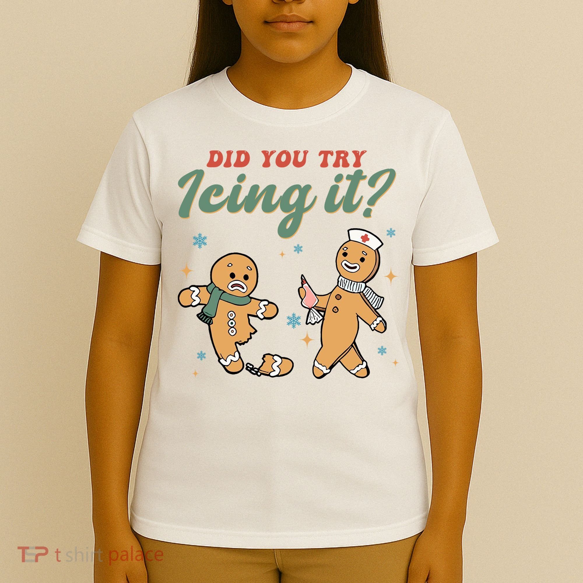 Did You Try Icing It Funny Gingerbread Funny Christmas T-Shirt