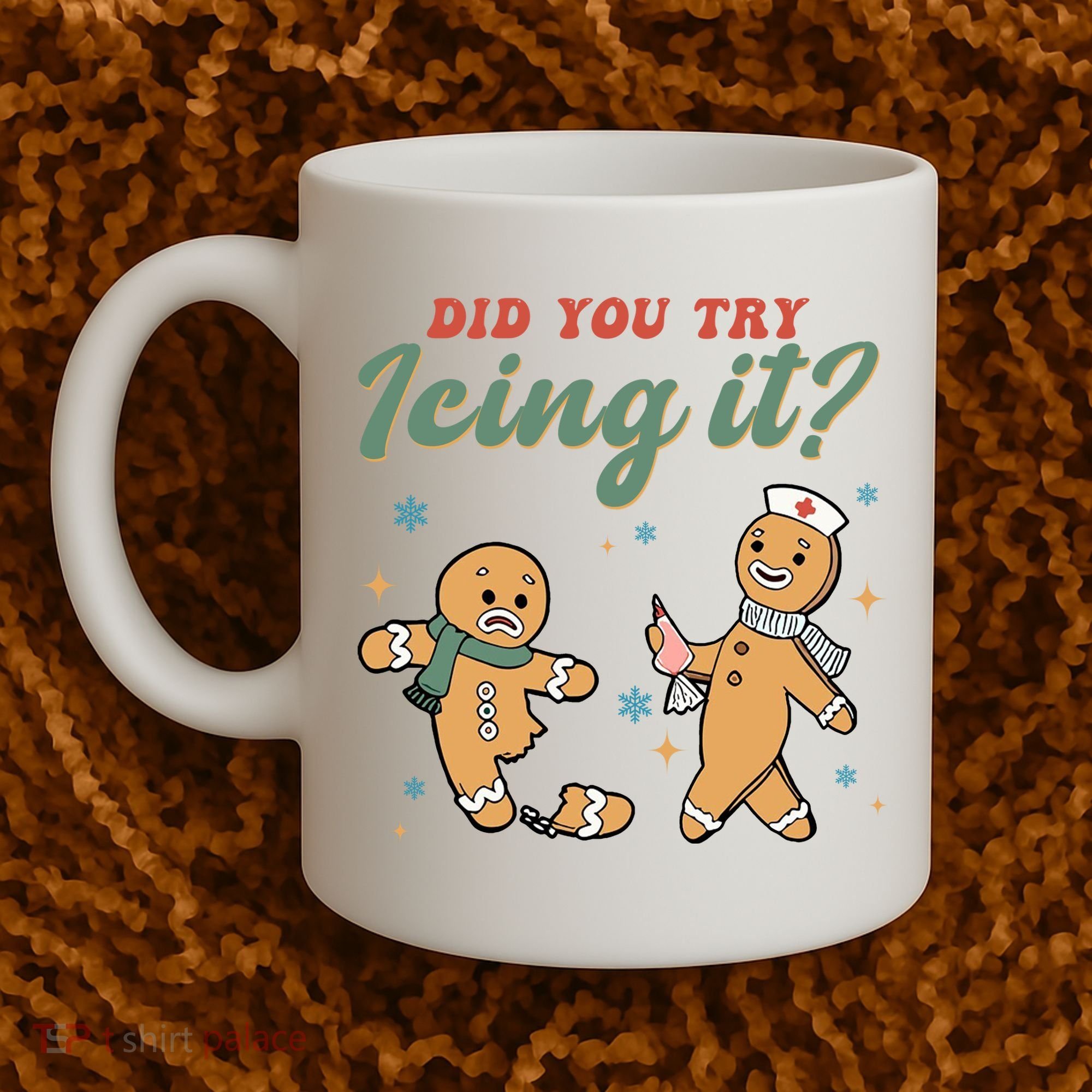 Did You Try Icing It Funny Gingerbread Funny Christmas Coffee Mug