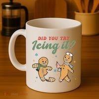 Did You Try Icing It Funny Gingerbread Funny Christmas Coffee Mug thumb 4