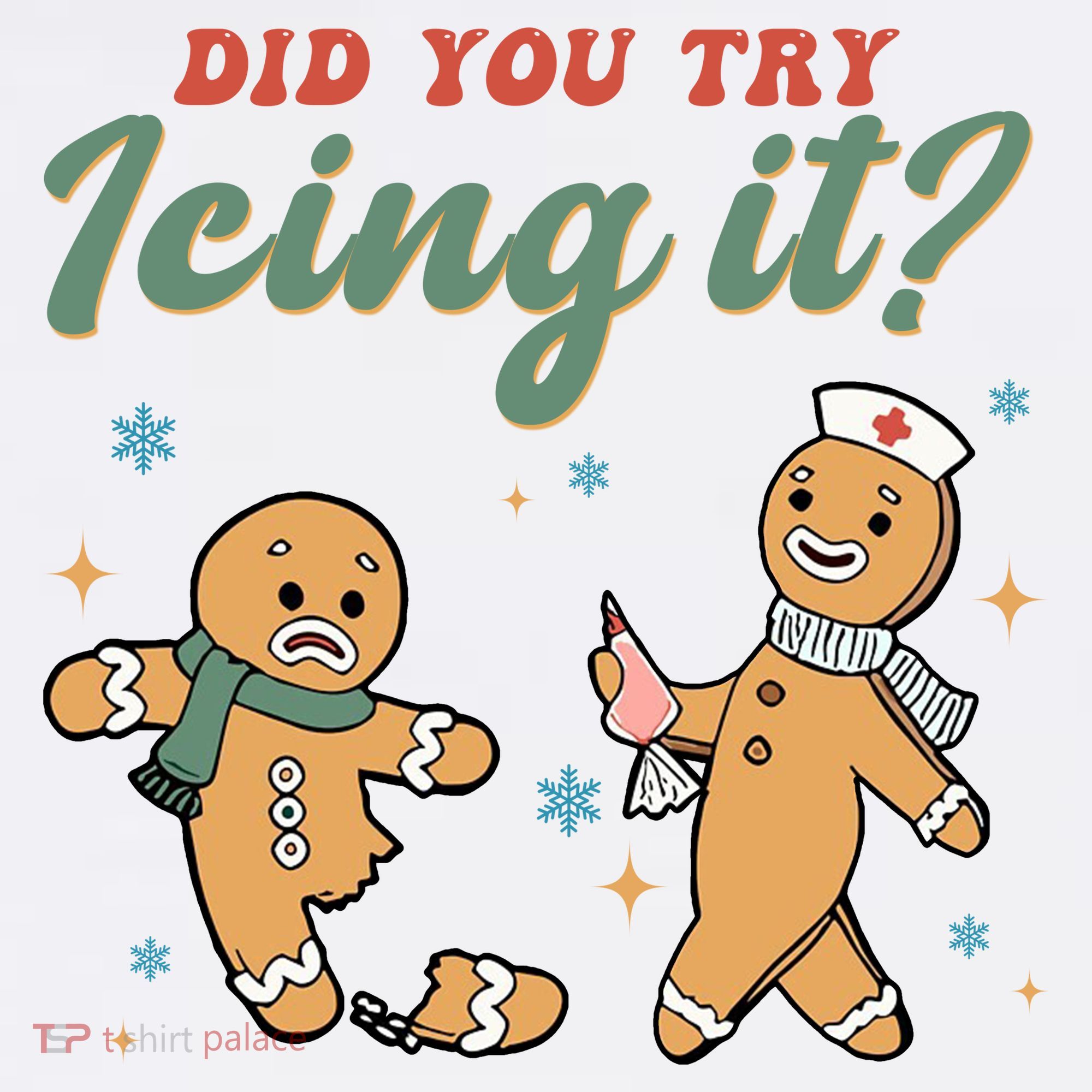 Did You Try Icing It Funny Gingerbread Funny Christmas Women's Hoodie