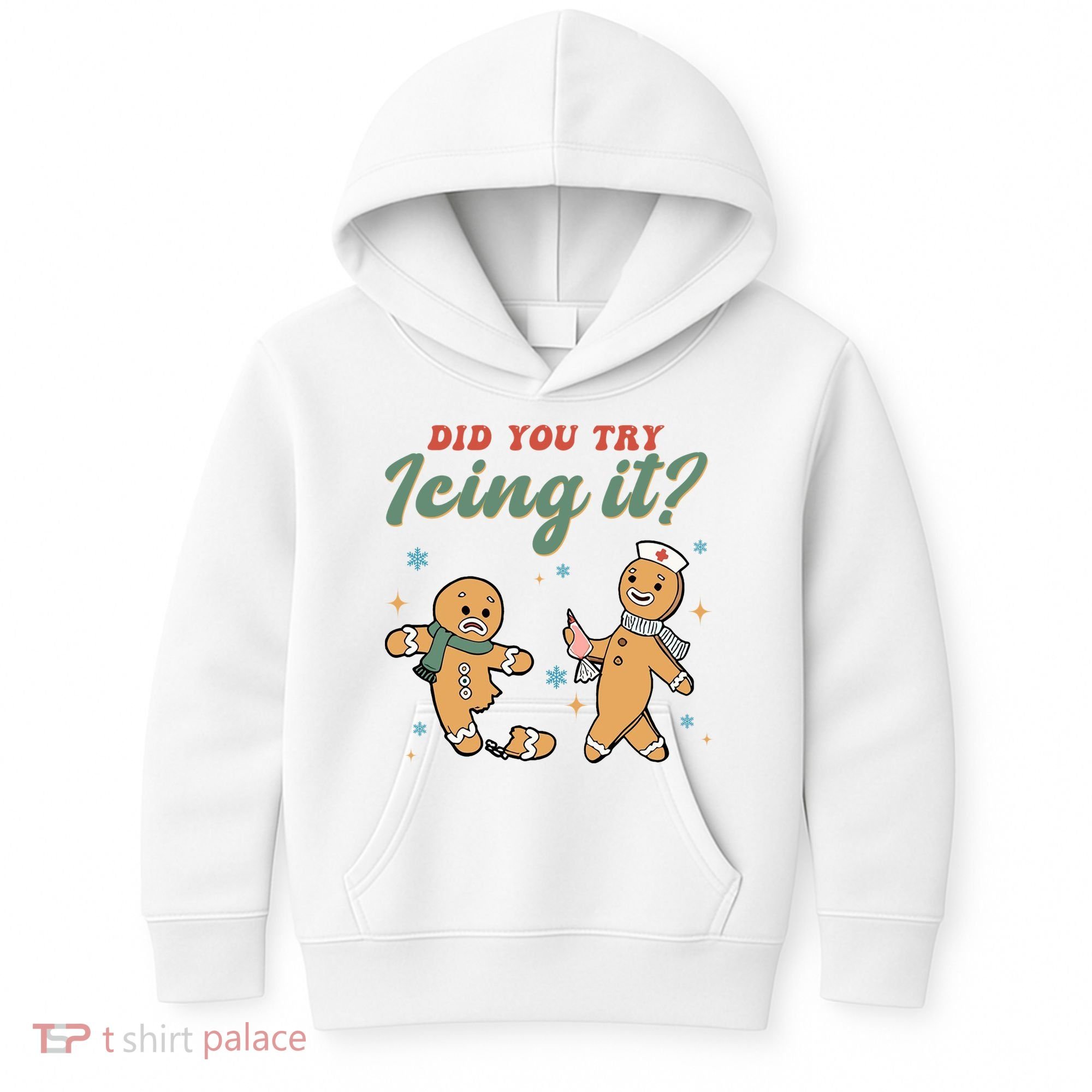 Did You Try Icing It Funny Gingerbread Funny Christmas Kids Hoodie