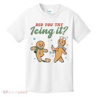 Did You Try Icing It Funny Gingerbread Funny Christmas Kids T-Shirt thumb 0