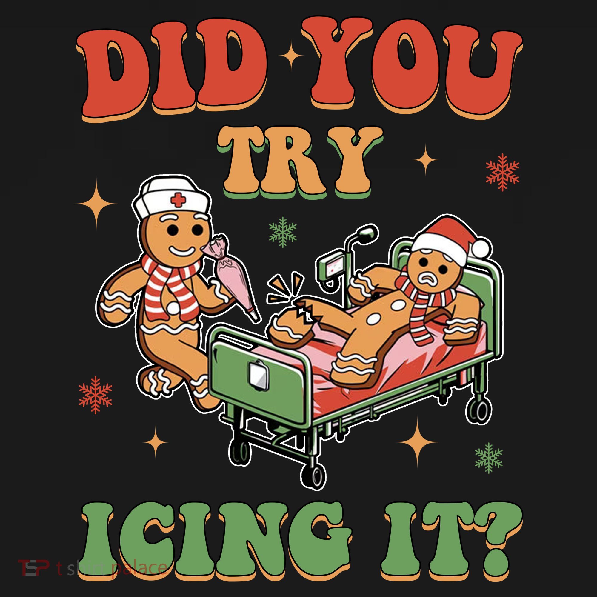 Did You Try Icing It Gingerbread Nurse Funny Christmas Tote Bag