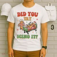 Did You Try Icing It Gingerbread Nurse Funny Christmas T-Shirt thumb 6