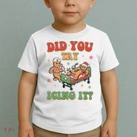 Did You Try Icing It Gingerbread Nurse Funny Christmas Toddler T-Shirt thumb 2