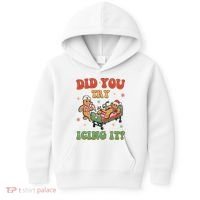 Did You Try Icing It Gingerbread Nurse Funny Christmas Kids Hoodie thumb 0