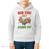 Did You Try Icing It Gingerbread Nurse Funny Christmas Kids Hoodie thumb 4