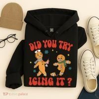 Did You Try Icing It Funny Christmas Nurse Gingerbread Man  Hoodie thumb 4