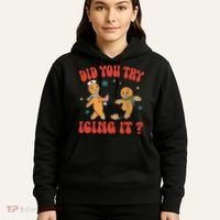 Did You Try Icing It Funny Christmas Nurse Gingerbread Man  Hoodie thumb 5