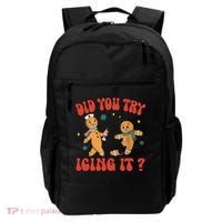 Did You Try Icing It Funny Christmas Nurse Gingerbread Man  Backpack thumb 0