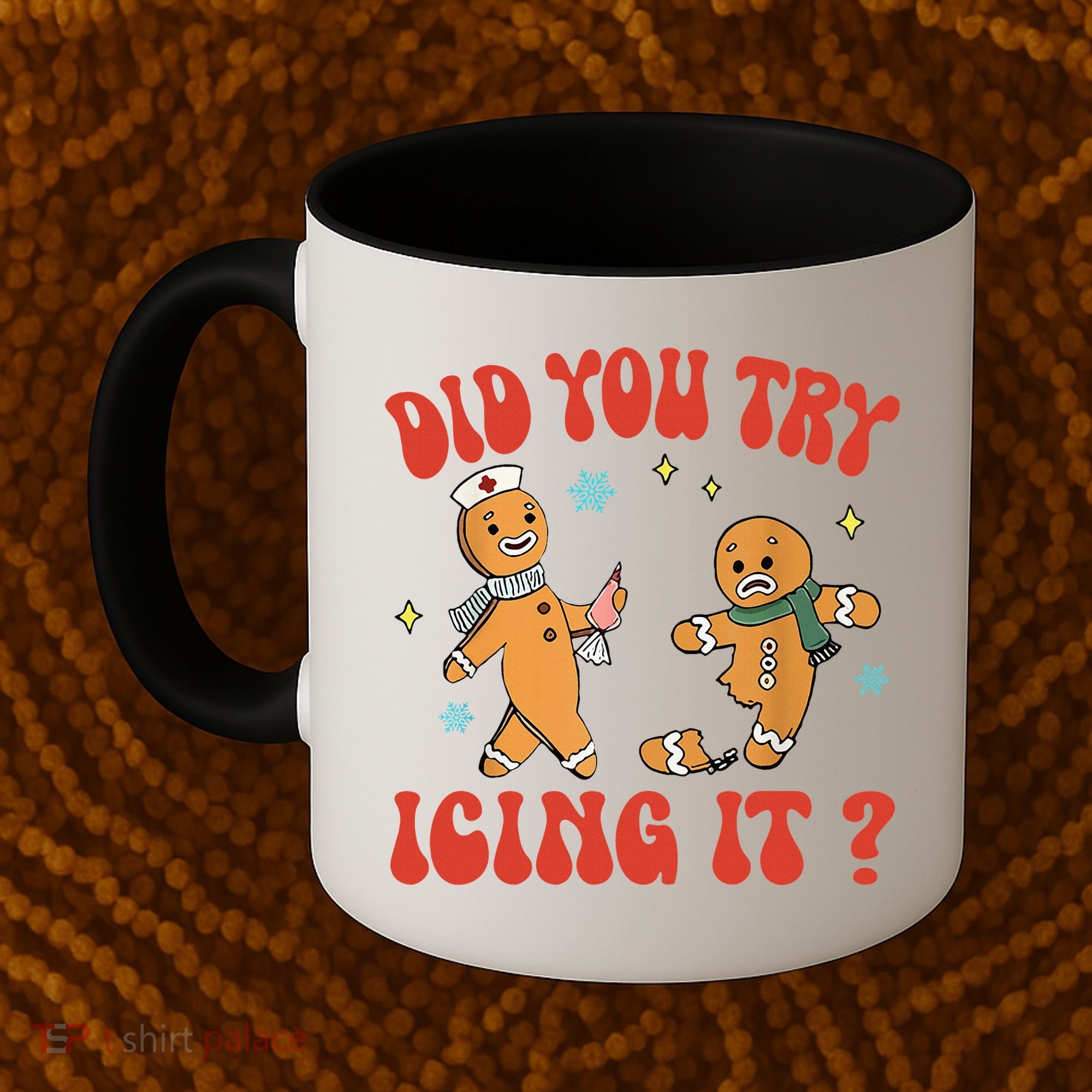 Did You Try Icing It Funny Christmas Nurse Gingerbread Man  Coffee Mug