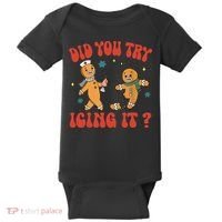 Did You Try Icing It Funny Christmas Nurse Gingerbread Man  Baby Bodysuit thumb 0