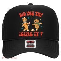 Did You Try Icing It Funny Christmas Nurse Gingerbread Man  Hat thumb 0