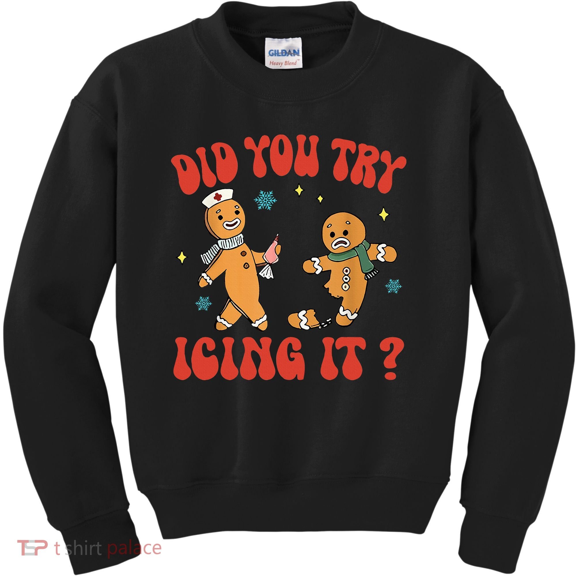 Did You Try Icing It Funny Christmas Nurse Gingerbread Man  Kids Sweatshirt