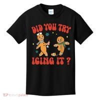 Did You Try Icing It Funny Christmas Nurse Gingerbread Man  Kids T-Shirt thumb 0