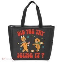Did You Try Icing It Funny Christmas Nurse Gingerbread Man  Tote Bag thumb 0
