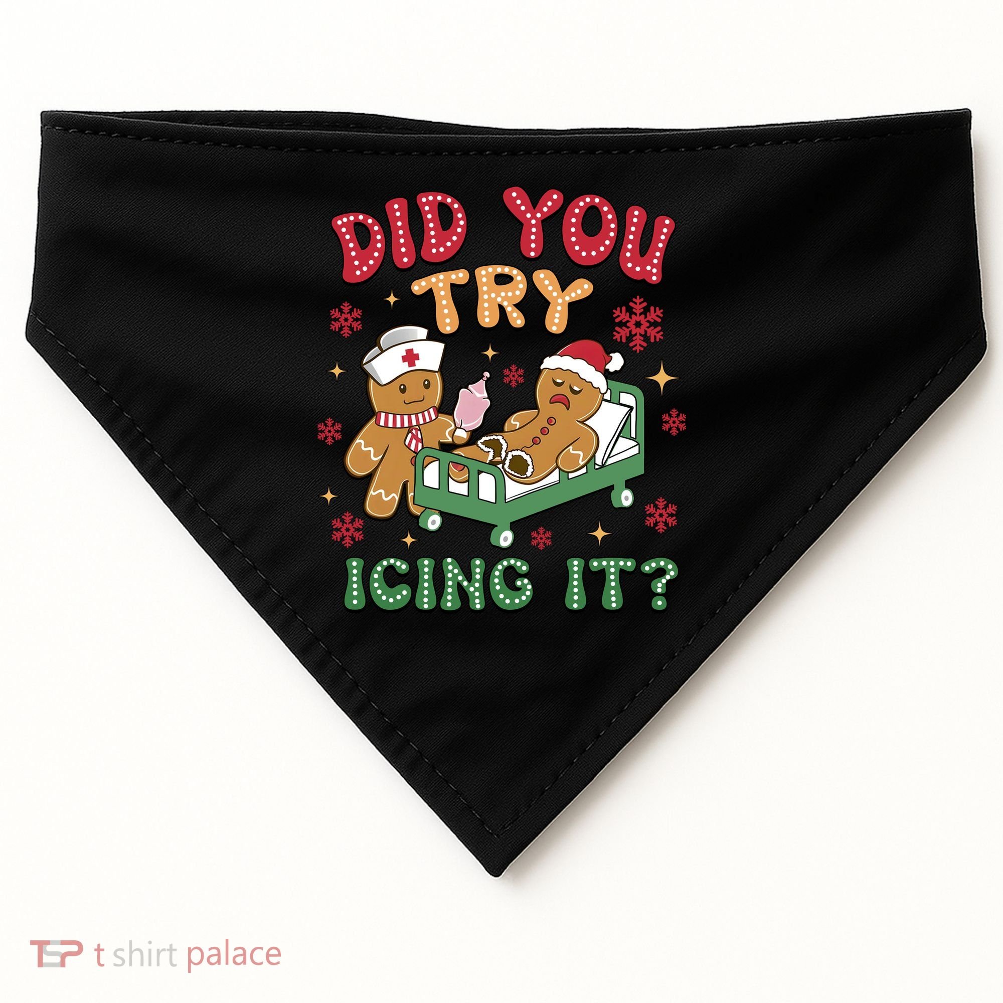 Did You Try Icing It Cute Christmas USA-Made Doggie Bandana