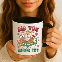 Did You Try Icing It Cute Christmas Coffee Mug thumb 3