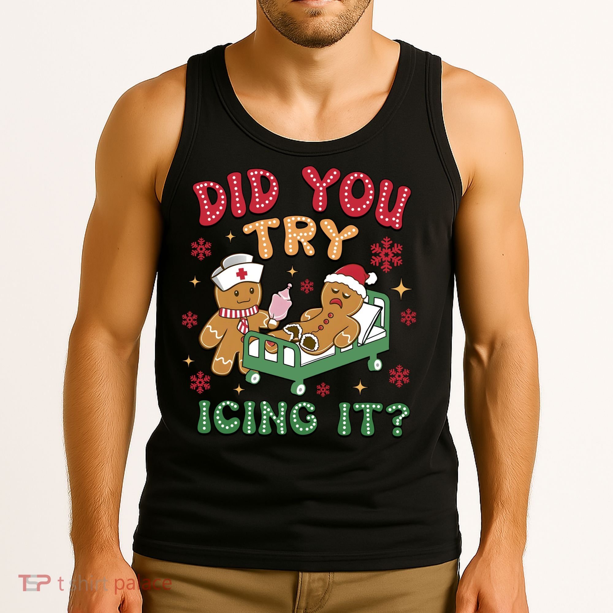 Did You Try Icing It Cute Christmas Tank Top