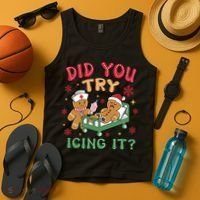 Did You Try Icing It Cute Christmas Tank Top thumb 4