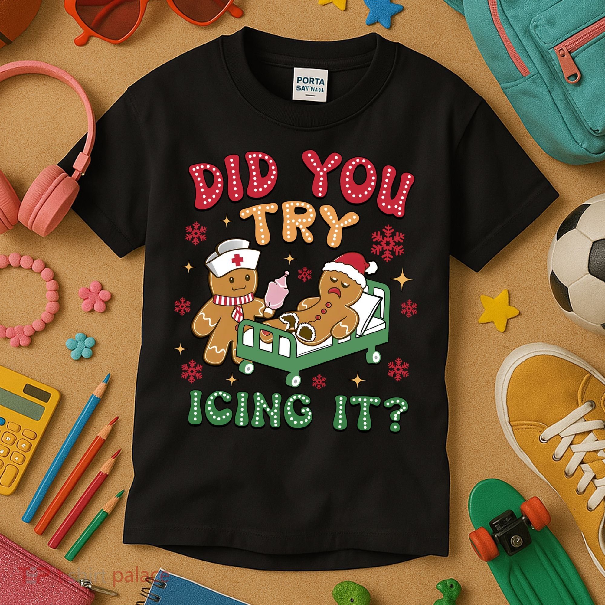 Did You Try Icing It Cute Christmas Kids T-Shirt