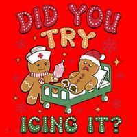 Did You Try Icing It Cute Christmas Santa Hat thumb 1