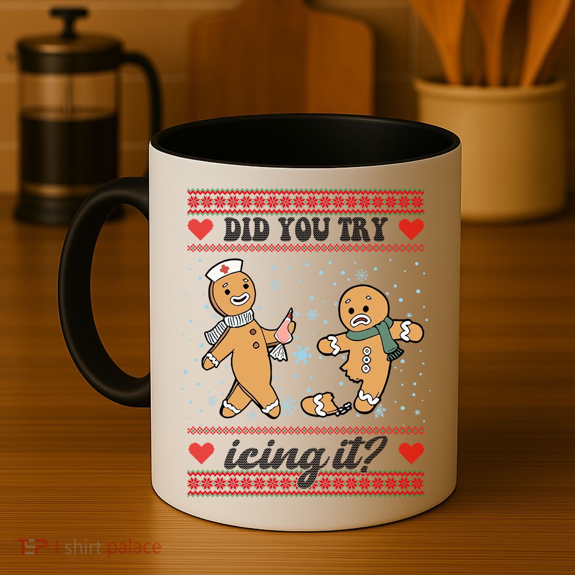 Did You Try Icing It Funny Christmas Gingerbread Cookie Coffee Mug
