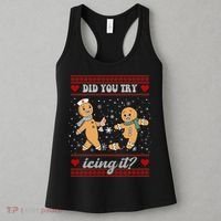 Did You Try Icing It Funny Christmas Gingerbread Cookie Women's Tank Top thumb 3