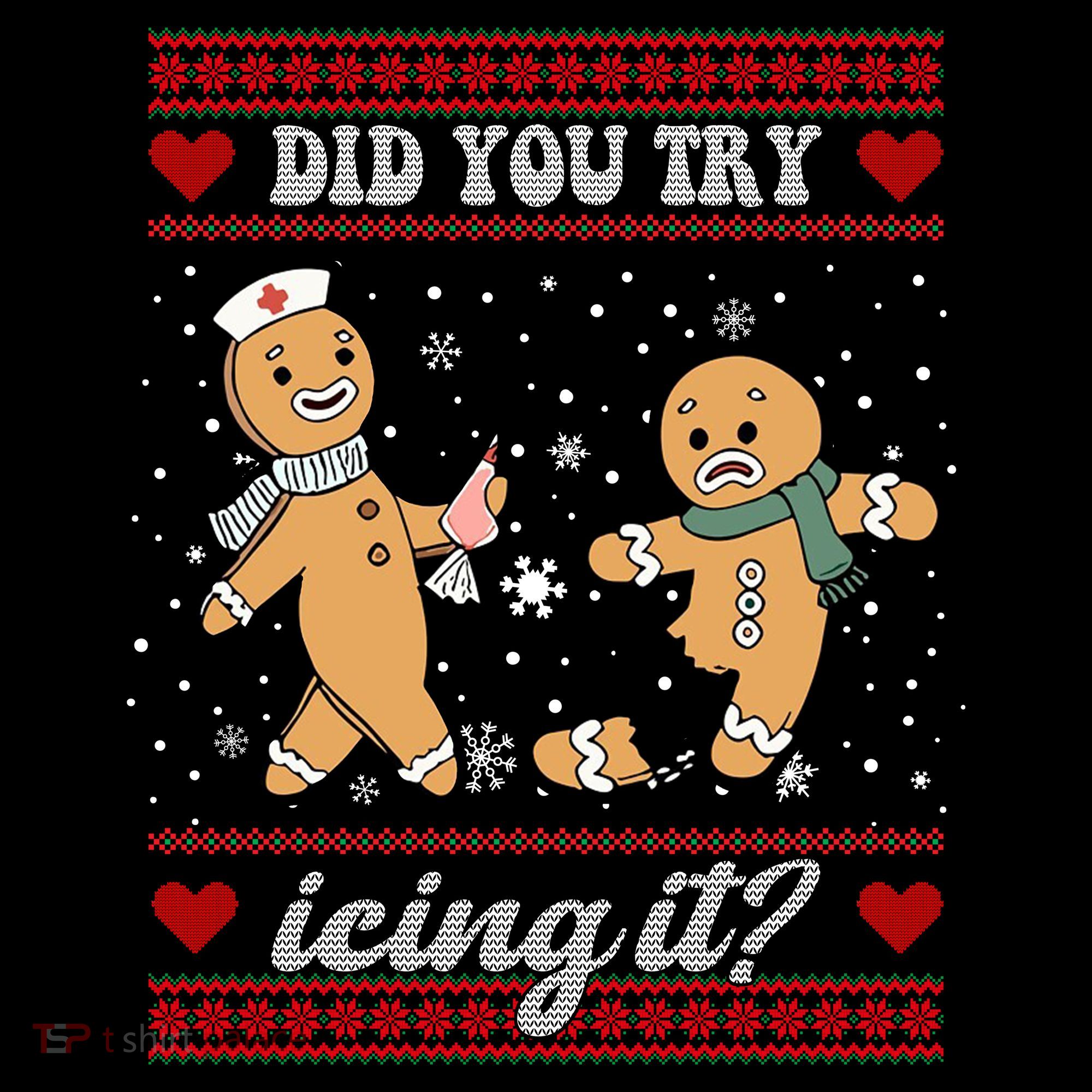 Did You Try Icing It Funny Christmas Gingerbread Cookie Women's Tank Top
