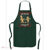 Did You Try Icing It Funny Christmas Gingerbread Cookie Apron thumb 0