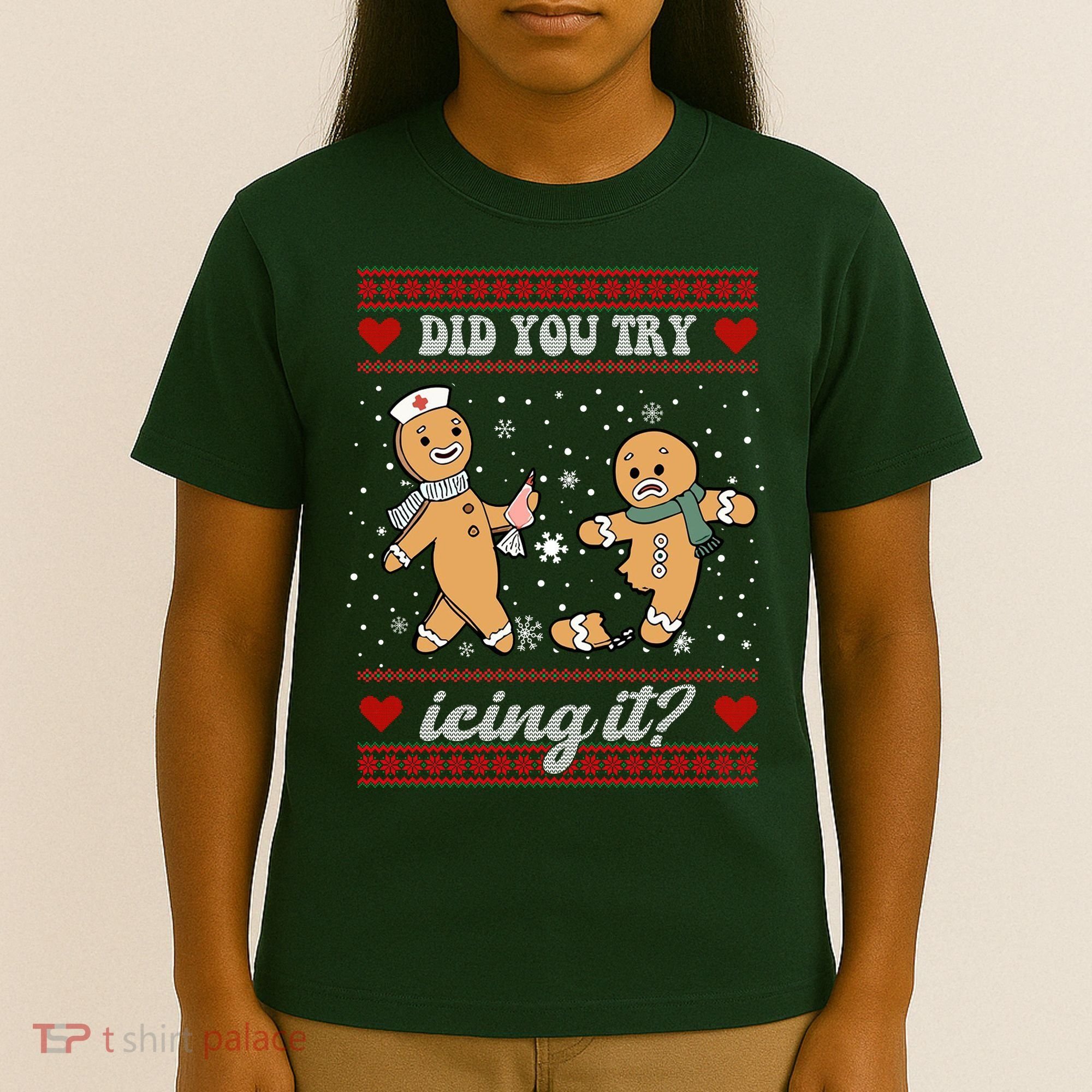 Did You Try Icing It Funny Christmas Gingerbread Cookie T-Shirt