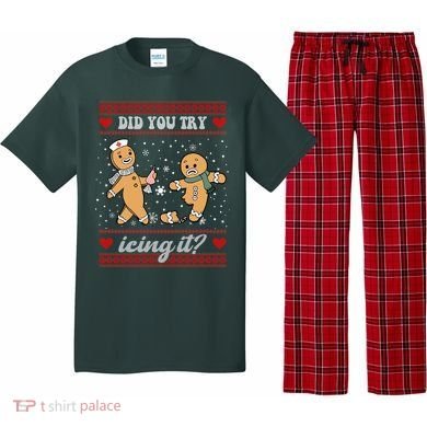 Did You Try Icing It Funny Christmas Gingerbread Cookie Pajama Set