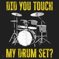 Did You Touch My Drum Set Funny Percussion Music Golf Towel thumb 3